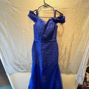 Women’s blue gown